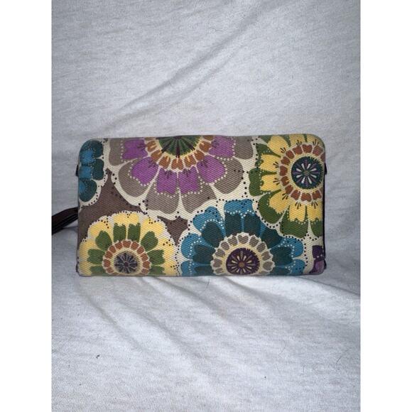 Relic Canvas Floral Multicolor Snap Wallet Change Pocket EUC - Picture 2 of 7